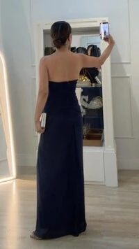 Vestido Longo Tulê Gabriella Tomara Que Caia Com Babados