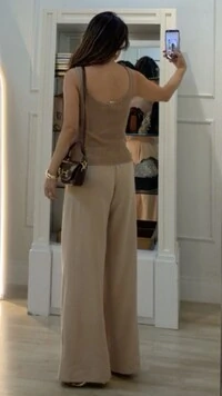 Blusa Regata Básica Tricot Lilian Alças Largas