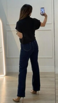 Blusa Tricot Ampla Giulia Gola Alta Enrolado