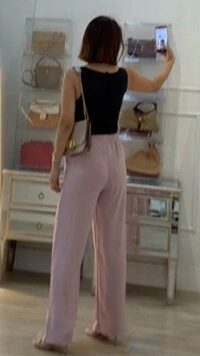 Calça Pantalona Sarah Pala Larga Com Amarração