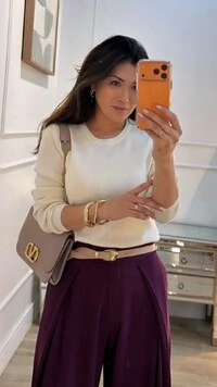 Blusa Tricot Manoela Punhos E Barrado Canelados