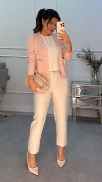 Cardigan Curto Canelado Rayane Bolsos Quadrados Frontais
