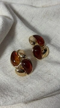 Brinco Gota Bicolor Com Dourado