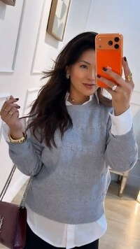 Blusa Tricot Isadora Detalhe De Nervuras Caneladas E Trançados Frontais