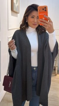 Poncho Tricot Raika Transpasse Frontal