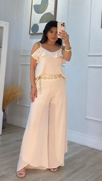 Blusa Regata Crepe Detalhe De Babado Larissa Alças Finas