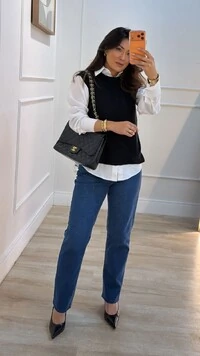 Blusa Regata Tricot Natasha Gola Careca