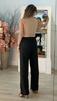 Calça Pantalona Yasmin Cinto Faixa Fixo