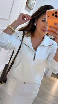 Conjunto Moletom Glaucia Blusa Gola Alta E Saia Midi