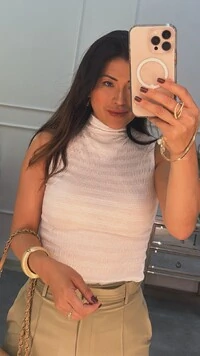 Blusa Regata Lastex Pry Gola Alta