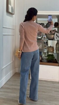 Cardigan Canelado Alicia Botões De Flor Com Pérola
