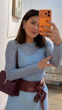 Blusa Estampada Tulê Angelina Mangas Longas