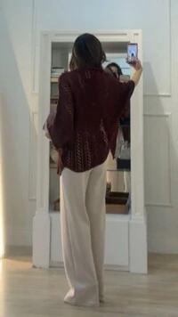 PRÉ-VENDA - ENVIO DIA 07/03/2026 Kimono Tricot Vazado Fabi Mangas 3/4