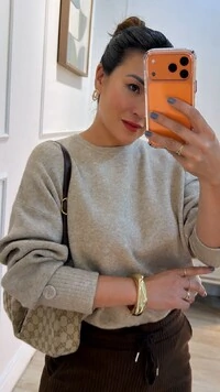 Blusa Tricot Marina Punhos Largos Canelados Detalhe De Botão