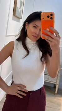 Blusa Canelada Vanessa Gola Alta