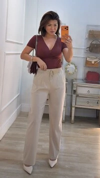 Calça Pantalona Kelly Pala Larga Com Amarração Frontal