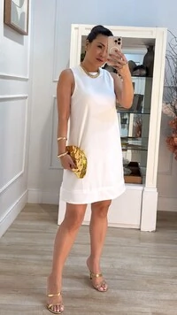 Vestido Curto Liso Annie Gola Careca