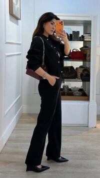 Calça Pantalona Veludo Cotelê Beatriz Pala Larga Com Amarração