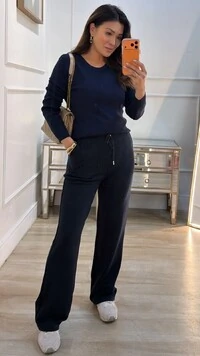 Blusa Tricot Manoela Punhos E Barrado Canelados