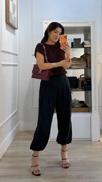 Calça Alladin Pala Larga Jasmine Lenço Com Amarração