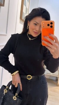 Blusa Cacharrel Tricot Canelada Lulu Com Tranças Nos Ombros