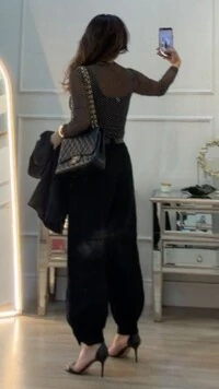 Blusa De Tulê Poá Selma Mangas Longas