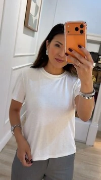 Blusa Malha Shine Com Strass Hotfix