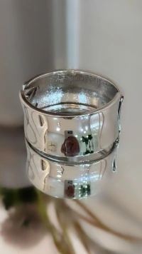 Bracelete Liso Largo Oval