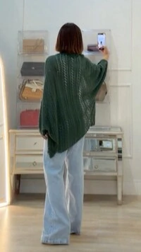 Kimono Tricot Vazado Fabi Mangas 3/4