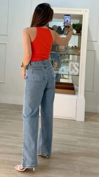 Blusa Regata Olivia Malha Canelada Decote Quadrado