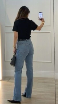 Camisa Polo Texturizada Gabriela Mangas Detalhe Dobrado