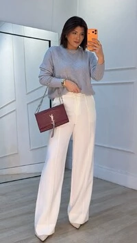 Blusa Tricot Texturizada Fernanda Nervuras Em Zigue E Zague