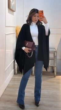 Poncho Tricot Raika Transpasse Frontal