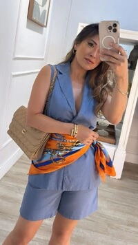 Colete Alongado Linho Sayuri Cinto Faixa