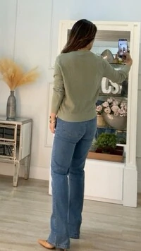 Blusa Tricot Monica Losangos E Nervuras Com Entremeios Na Vertical