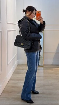 OFERTA DIA DO CLIENTE Jaqueta Casaco Alongado Nylon Maria Clara Bolsos Com Detalhe Em Ilhós