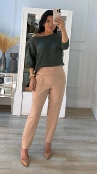 Blusa Morcego Tricot Nádia Punhos Largos Canelados