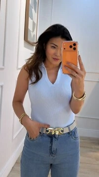 Blusa Regata Polo Tricot Celine