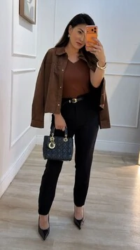 Jaqueta Casaco Suede Luna Com Gola