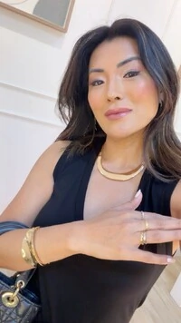 Colar Choker Chapa Lisa Maleável Assimétrica