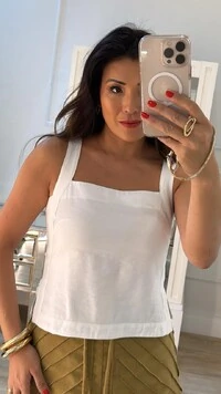 Blusa Regata Monique Fendas Laterais