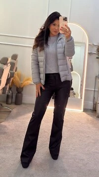 Jaqueta Nylon Alexandra Pespontos Verticais Laterais