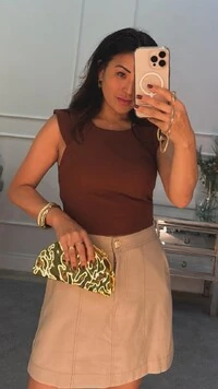 Blusa Cropped Luciene Detalhe De Vivo Nos Ombros