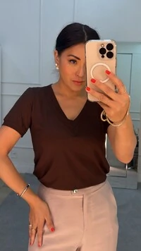 Blusa De Malha Isabella Gola Dupla Canelada