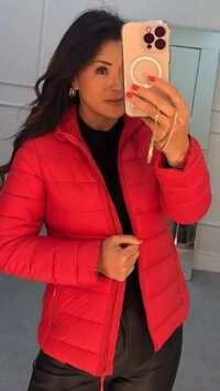 Jaqueta Nylon Alexandra Pespontos Verticais Laterais