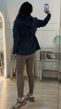 Parka Casaco Amora Ombros E Bolsos Com Detalhe Texturizado