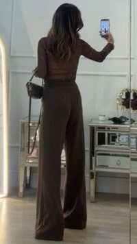 Calça Pantalona Sarah Com Bolsos Faca