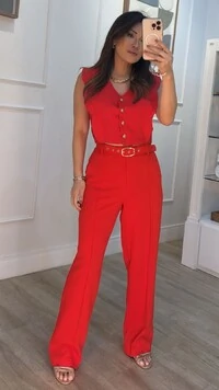 Colete Curto Twill Lorena Mangas Em Babado Nuvem