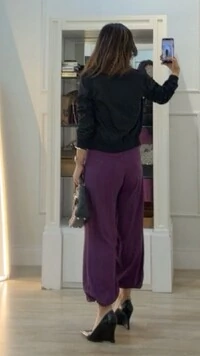 Calça Alladin Pala Larga Com Recorte Isadora