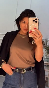 Blazer Alfaiataria Shirley Botão Com Detalhe Zigue Zague